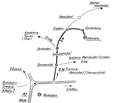 Anfahrt nach Kierwang